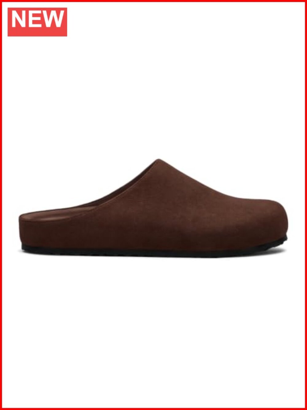 Women's Suede Clogs Flat Comfort Slip-On Mules Closed Toe